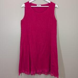 Allegra Masetti Italian Linen Dress Pink - Size M